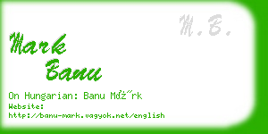 mark banu business card